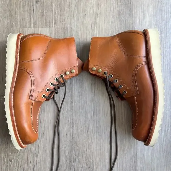 Grant Stone Brass Boot in Saddle Tan Men's 8.5E